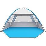 Gorich Beach Tent Sun Shelter for 3-10 Person with UPF 50+ UV Protection, Lightweight & Easy Setup Beach Shade Canopy, Portable Shade Tent Cabana