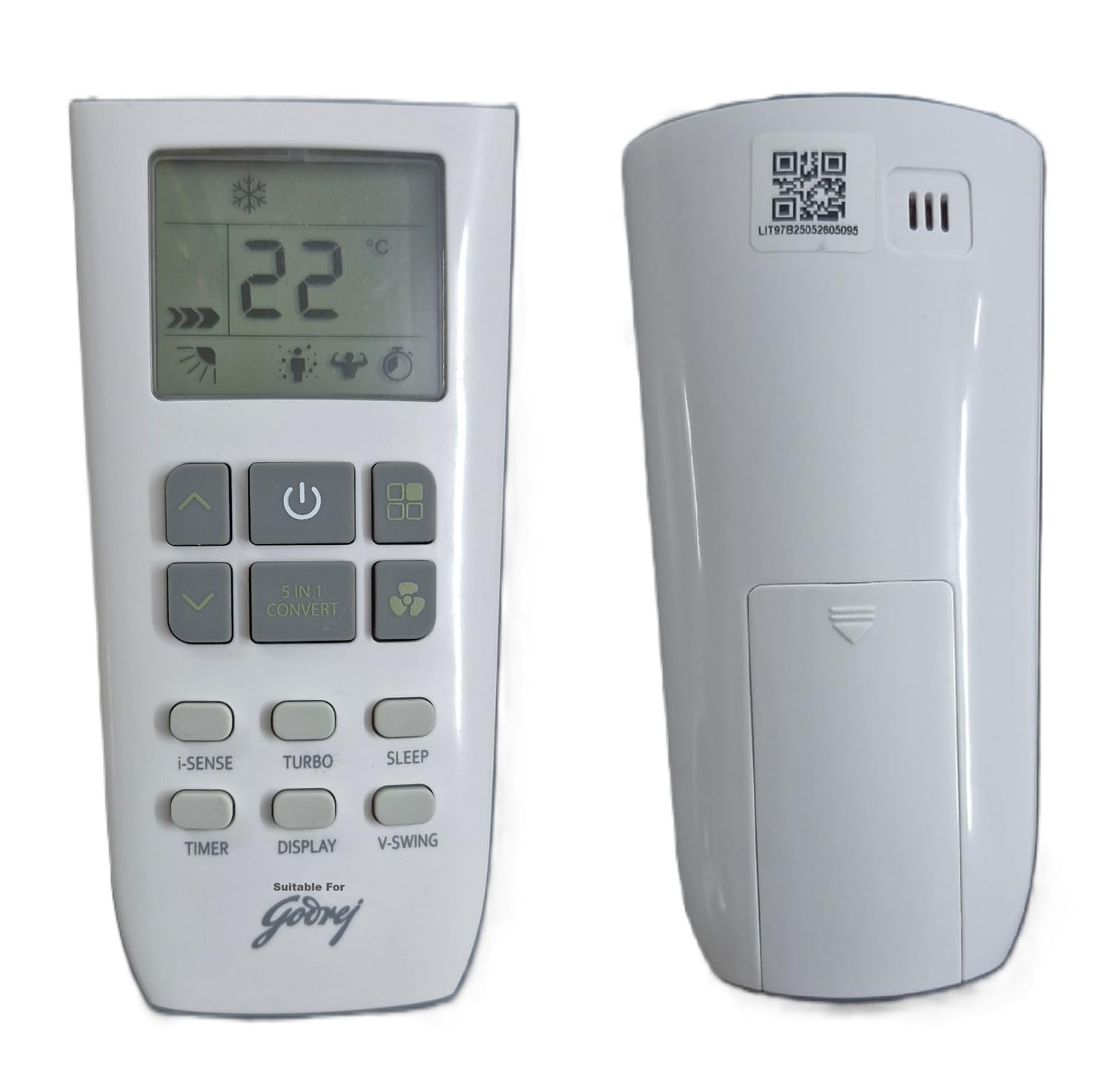 VHM AC Remote Control 5 in 1 Convert Function Compatible for Godrej Split Inverter Ac Remote (AC-307) Full Function Support-image-15