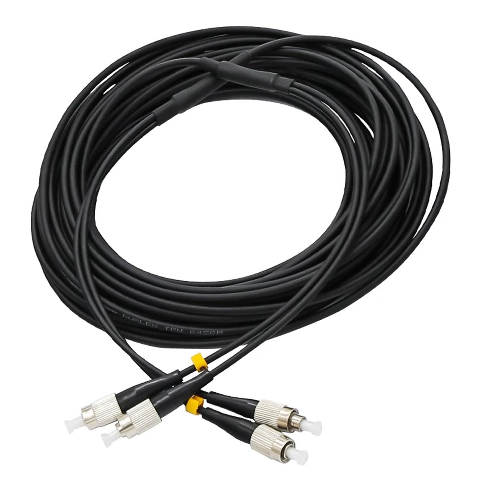 Câble extérieur fibre optique SC-SC/FC/LC monomode 2 cœurs, duplex, câble de connexion en spirale blindé, 200 m, 250 m, 300 m (LC-LC 250 m)