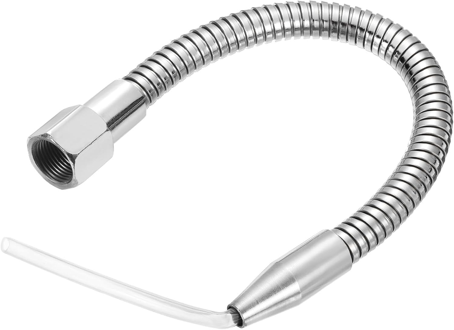 Gewinde Flexibler Wasser-Öl-Kühlrohrschlauch, 1 Stück 1/2 3/8 1/4 Zoll Metallkühlrohrrohr 300-700 mm mit Rundkopfdüse for CNC-Maschine/Fräsen/Latte(Inner Thread,3/8 600mm)