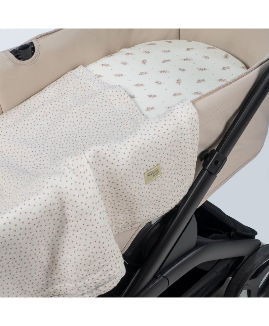 Walking Mum Sábana Cuco para Capazo o Moisés + Muselina 120x120 cm – Algodón y Bambú – Set Recién Nacido, Suave y Transpirable – Colección Mimosa Rosa