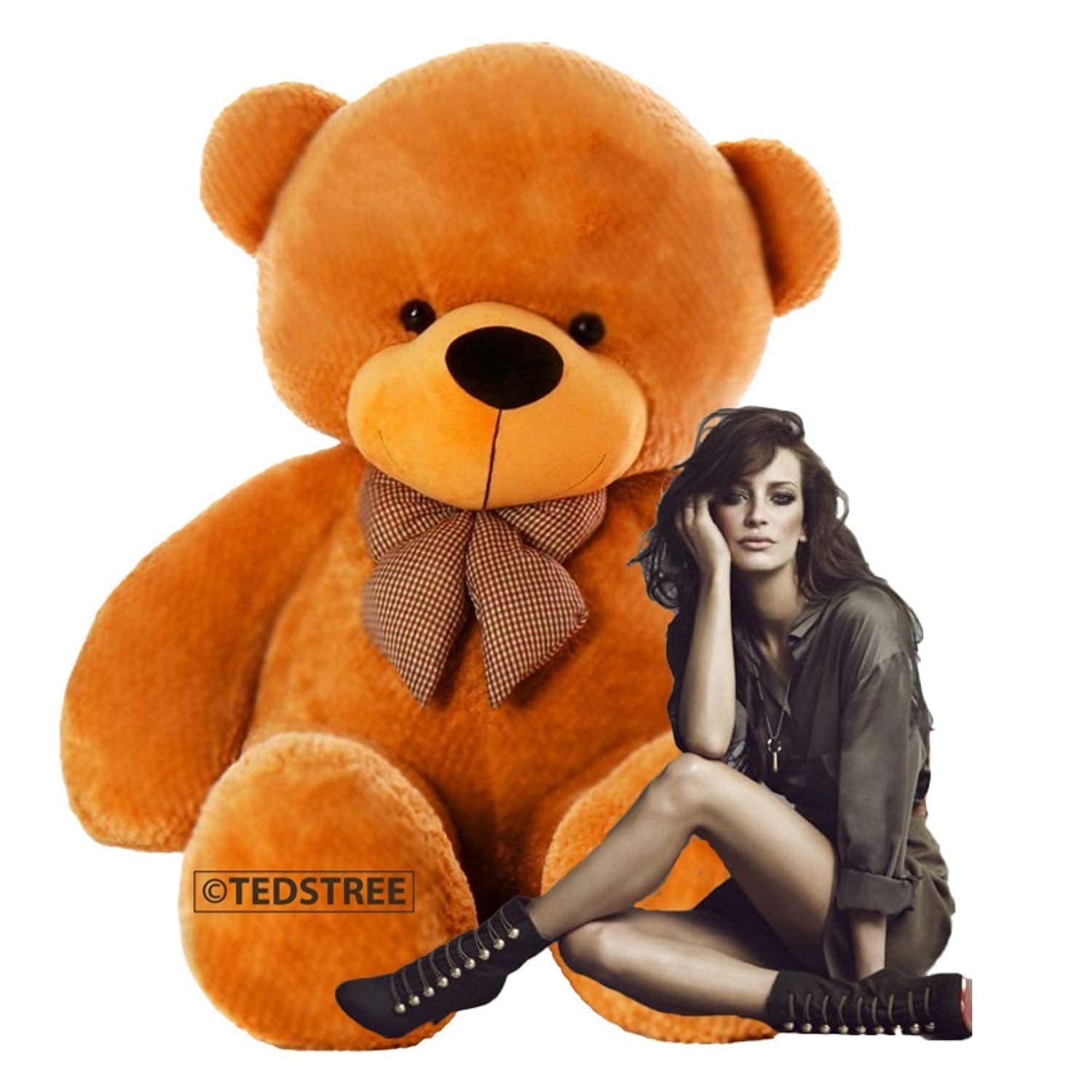 TEDSTREESkin Friendly Lovable & Huggable 3 Feet Brown Super Soft Teddy Bear for Girlfriend/Birthday Gift/Boy/Girl (Brown, 3 Feet/91cm)