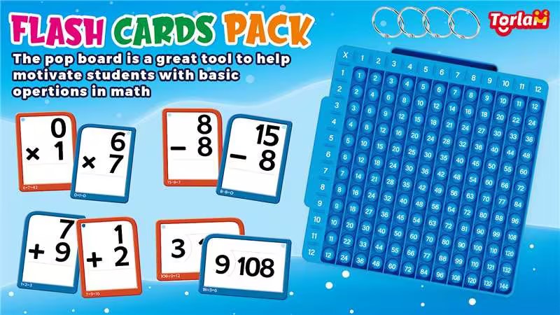 Amazon.com: Torlam Math Flash Cards + Math Board, Multiplication