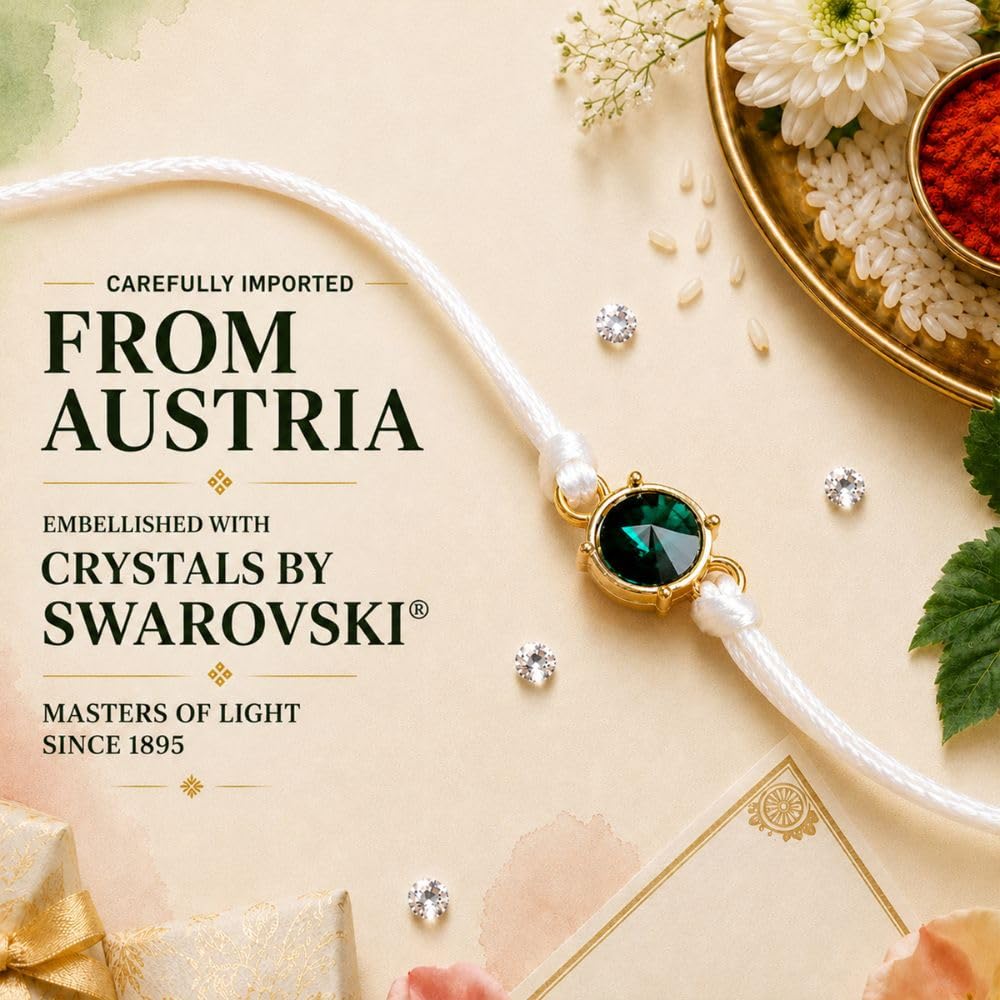 Swarovski Crystal Rakhi - Raksha Bandhan Gift -2 Swarovski Crystal Rakhi - Raksha Bandhan Gift -2