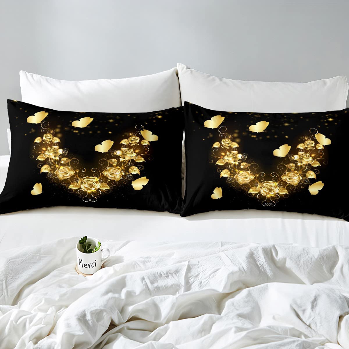 Set Copripiumino Con Fiori, Farfalle E Fragole Per Bambina, Microfibra Traspirante, Singolo Con Federa, Design Carino E Moderno