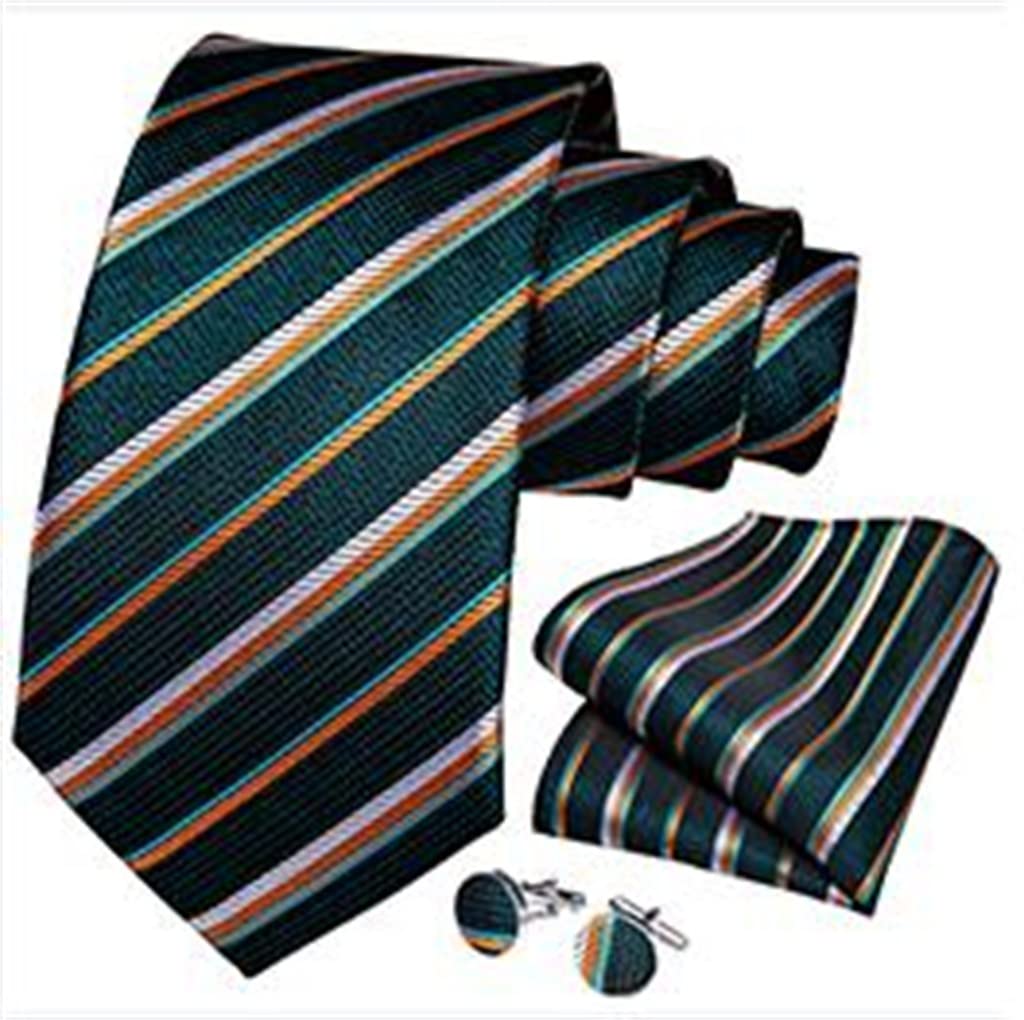 Corbata de Seda para Hombre, pañuelo Informal, Gemelos, Traje, Fiesta de Negocios, Corbata de Boda para Hombre