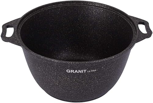 Miniatura 6 de Olla de aluminio con tapa de vidrio "Granit ultra" Olla de cocina (4.2 cuartos de galón))