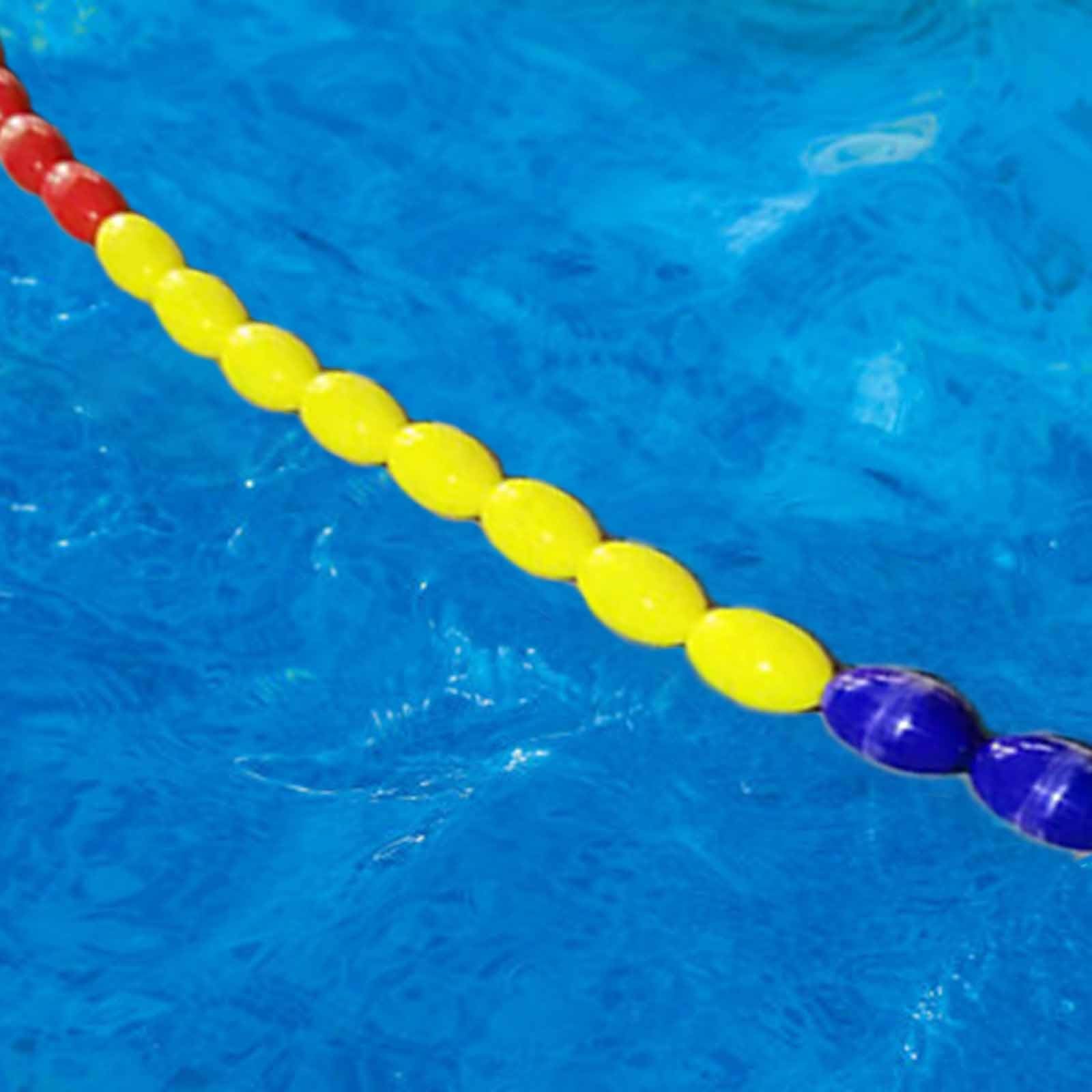 TUOYIBO Pool Floating Rope, Swimming Pool Safety Marker Line for Shallow Deep End, Outdoor Baths, Anti-Ultraviolet Swim Lane Ropes with Red Blue White Yellow Buoy (Size : 1m/3.3ft/39in)