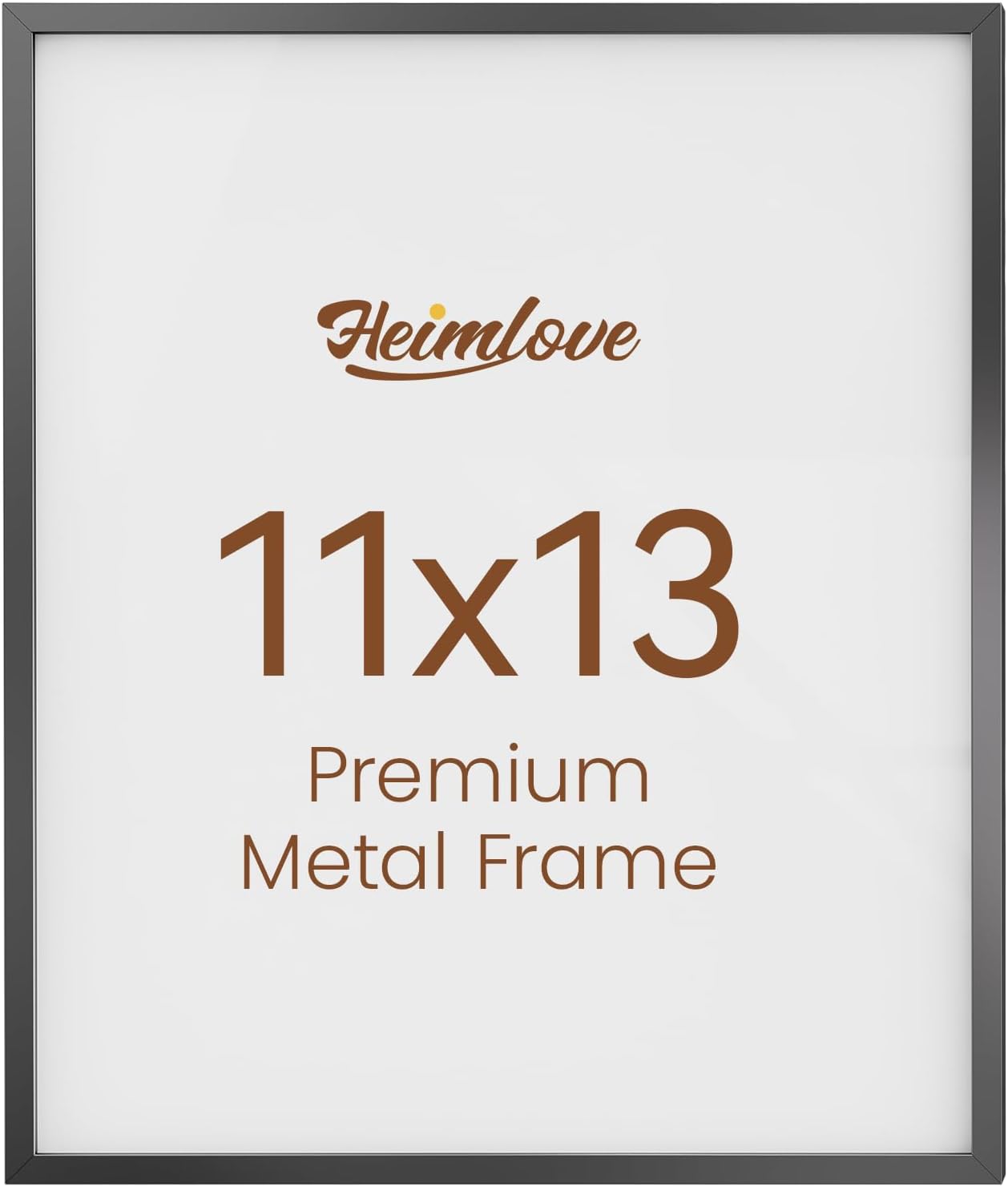 11x13 Metal Picture Frame,Black Aluminum Photo Frames-Real Tempered Glass,Wall Gallery Poster Puzzles Artwork frame Mounting Horizontally or Vertically Decor for Wall-1Pack Black-1Pack 11x13