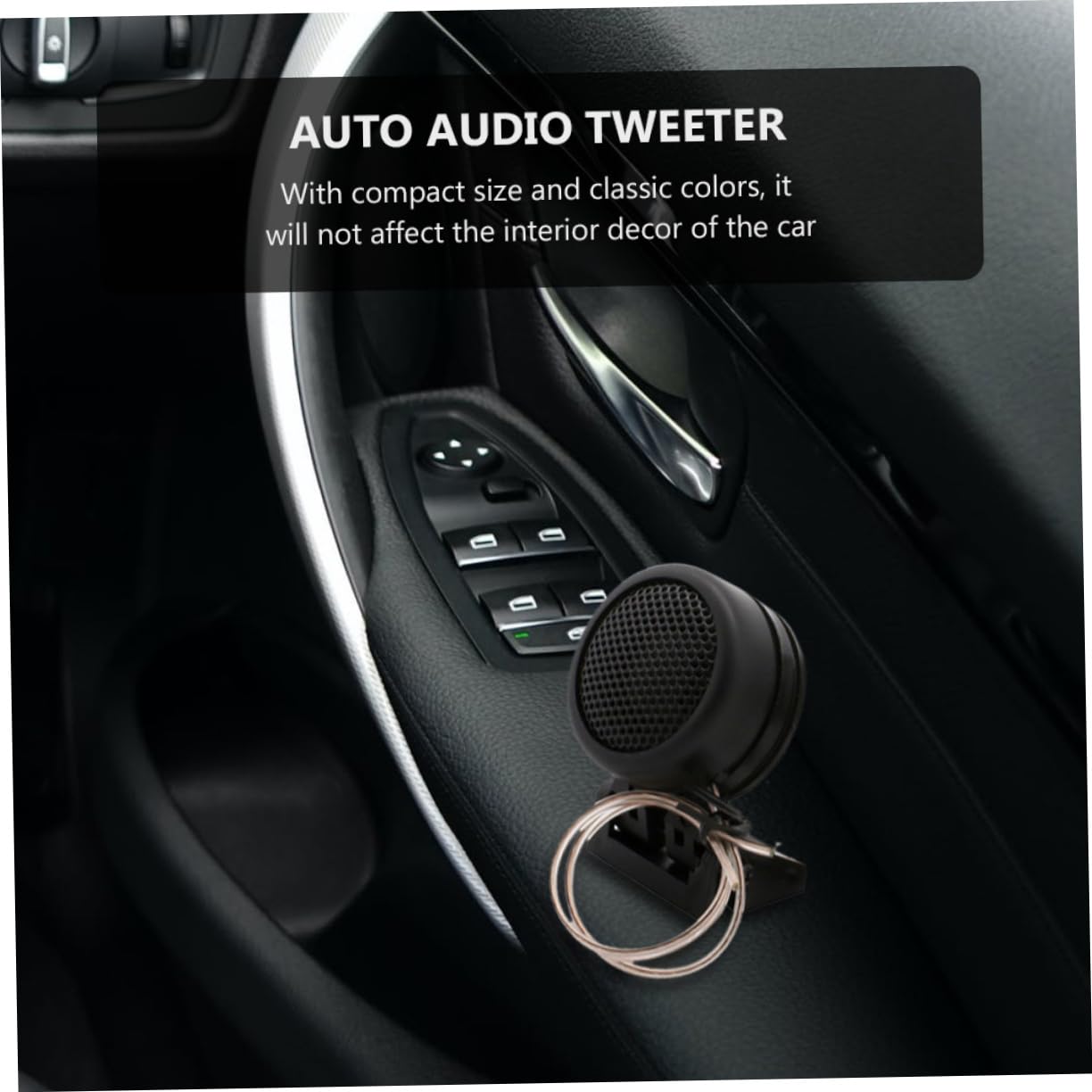 MUCKLILY 1pair Car Speakers with Mounting Brackets Compact Auto Audio for Crisp High-pitched Sound Easy Installation for Vehicle Upgrades