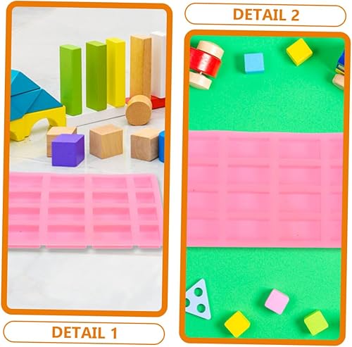 Miniatura 8 de SEWACC 10 piezas Mini molde de ladrillo Mini bloques de construcción para gelatinas Molde de silicona Molde de para Resina Molde de mano Ladrillos