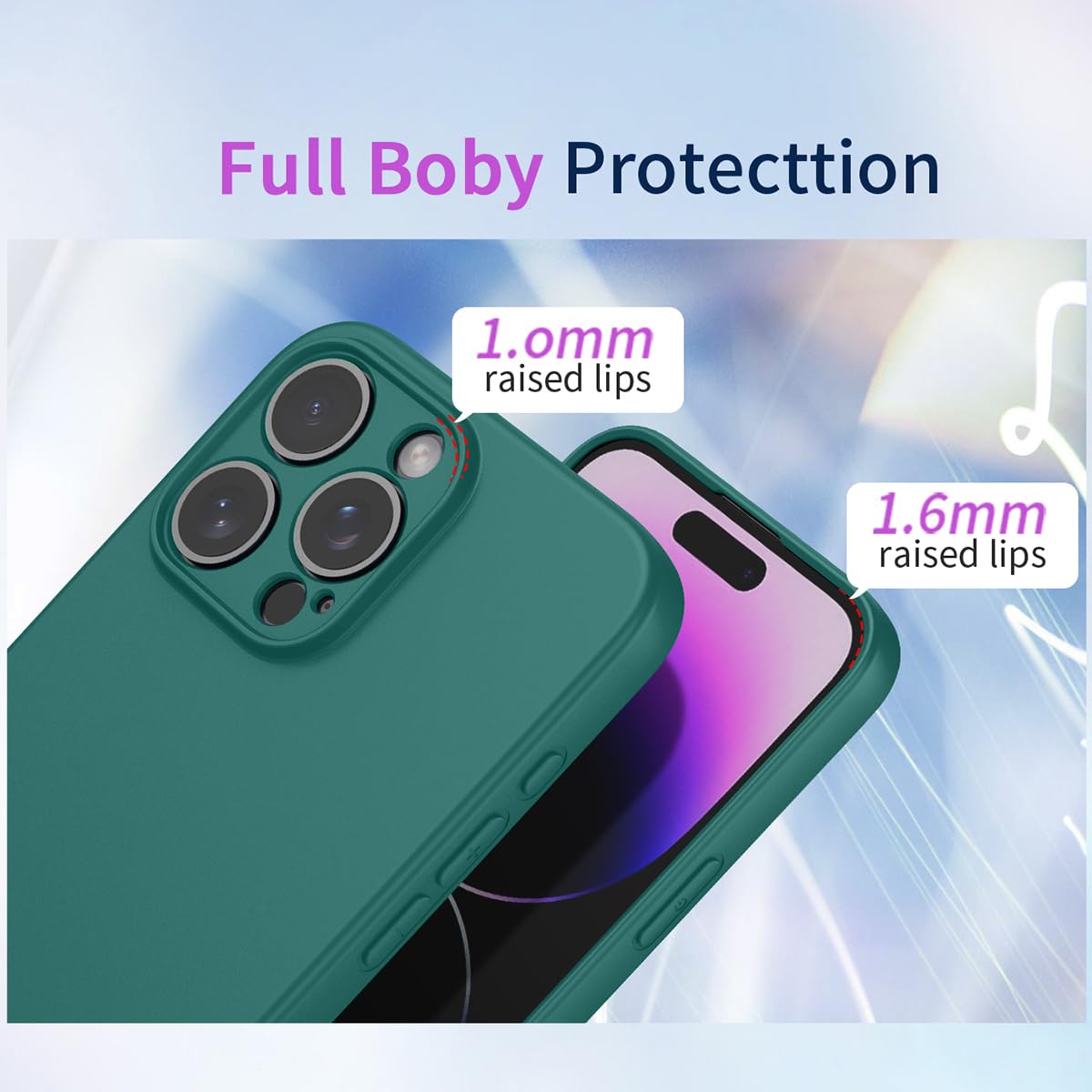 Etui na Motorola Edge 50 Neo, Miękkie TPU Płynny Silikon Etui Ochronne, Ultra-cienkie Odporne na Wstrząsy, Anti-Fall, Smukłe Wszechstronne Zabezpieczenie Etui na Telefon, Ciemnozielone