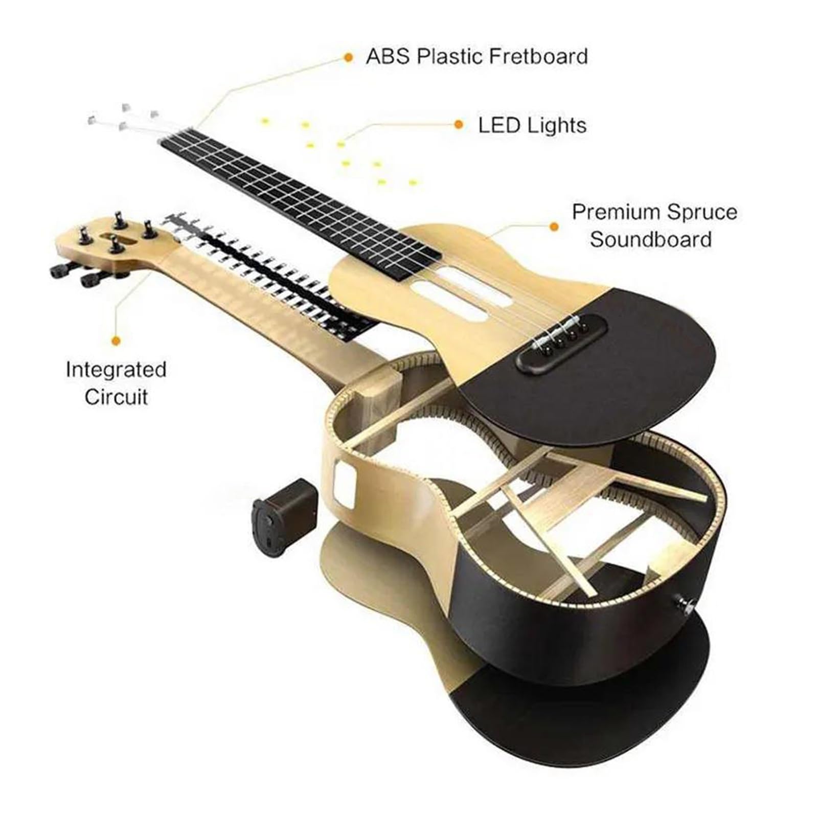 Strumento A Corde Per Chitarra Ukulele Intelligente Elettrica Acustica A 4 Corde Da 23 Pollici Ukulele per Principianti