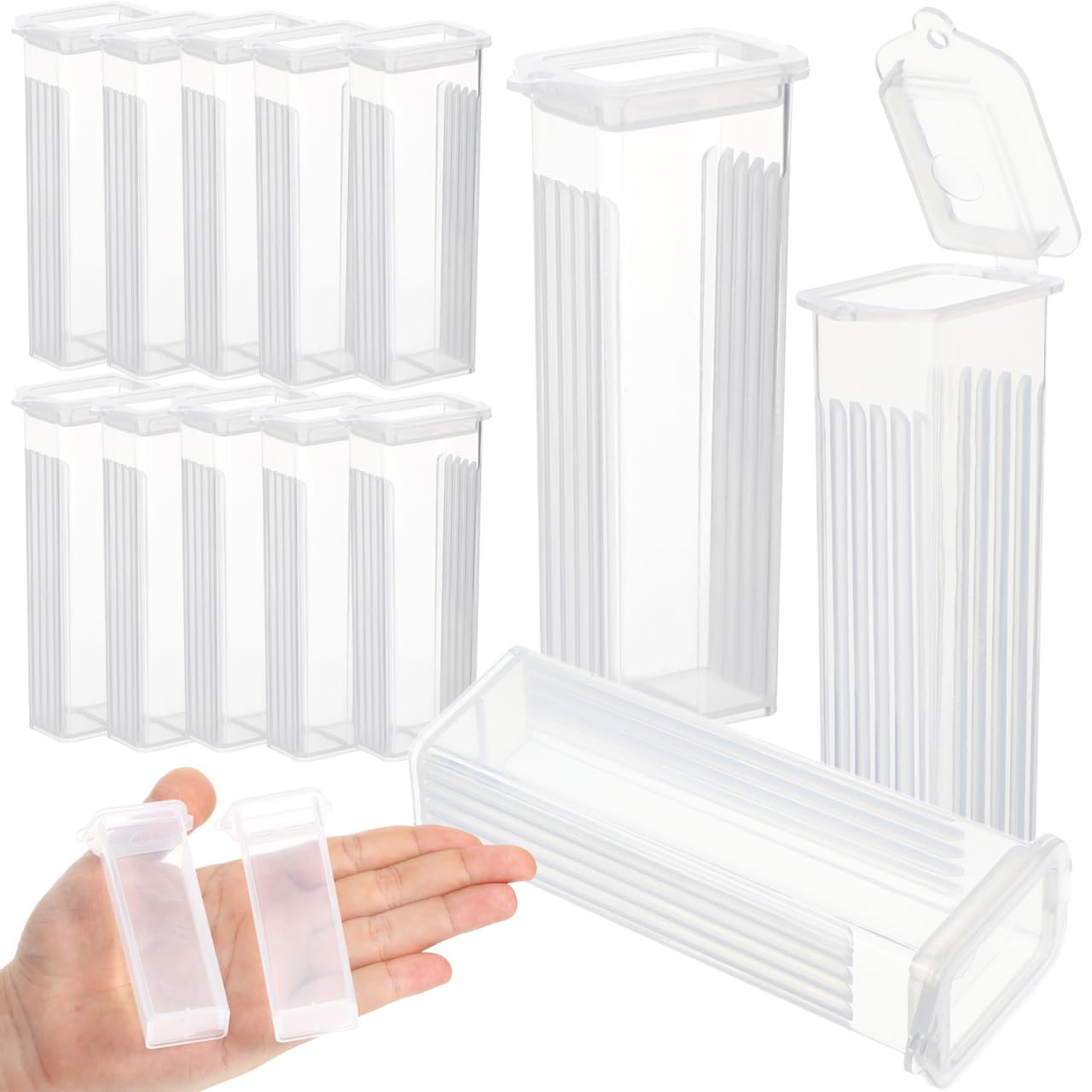 iplusmile Scatola Porta Vetrini Per Microscopio 8.70X2.70X1.80Cm Con a Fessura Per Diapositive Separate Contenitore Di Stoccaggio Sicuro Per Laboratorio Patologico
