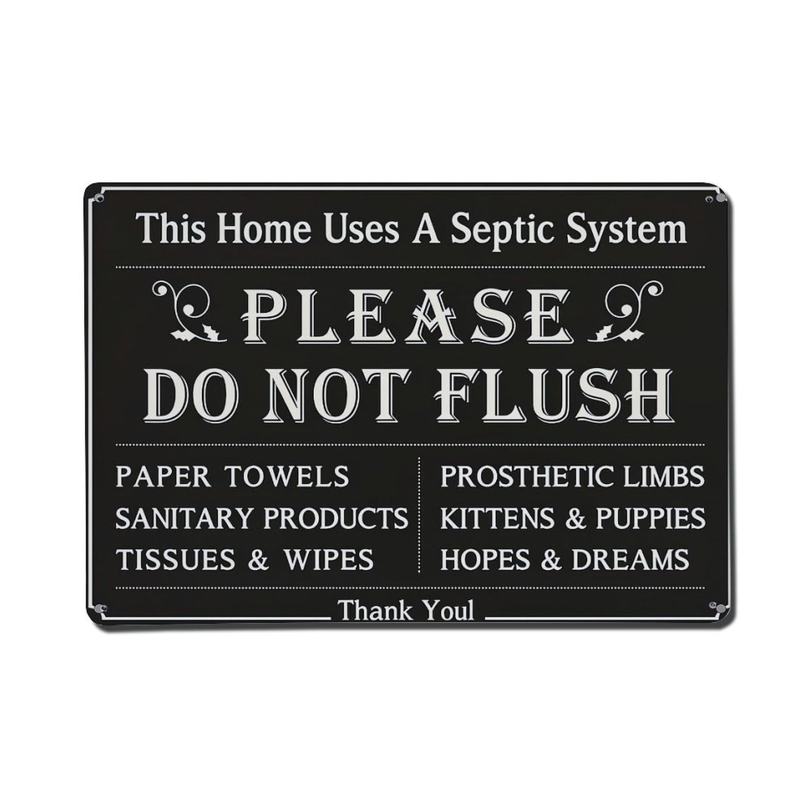 Black And White Sign With Text Retro Metal Tin Sign, Vintage Decor Art Poster for Bar, Home, Man Cave, Kitchen, Laundry Room Gift 8x12Inch