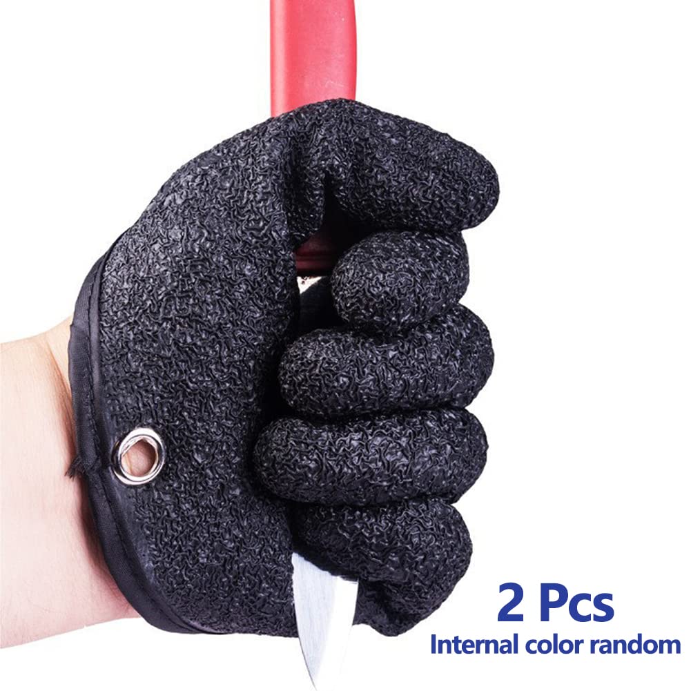 2 guantes de pesca con hebilla magnética, antideslizantes e impermeables, guantes de pesca para manipular, guantes de pescador para hombre