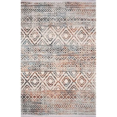 NETLINE HOME - Area Rugs for Living Room , Bedroom - Traditional Turkish Rugs - Oriental Moroccan Carpet - Cream Boho Rug - Classic- Oriental Design Rug - 160 X 230 CM Medium (BOHEM 4006) Cover