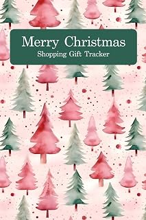 Merry Christmas Shopping Gift Tracker: Holiday Presents List Organizer To Help For White The Idea, Budget, Price for Send to People to Celebrate in The Seasoning with Christmas Tree Cover.