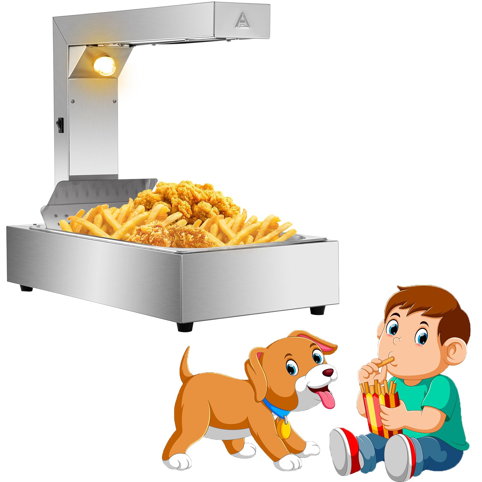 Scalda Patatine Fritte, Scalda Patatine Fritte, Gamma: (86-185 ° F), Mantiene Il Cibo Fritto Caldo E Croccante, Adatto per Servire Patatine Fritte, Anelli di Cipolla, Pollo Fritto, ECC.