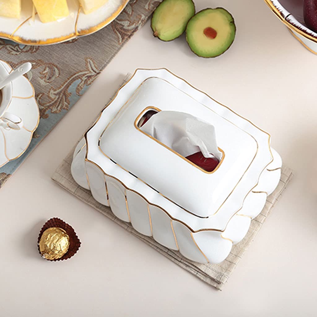 Pudełka na chusteczki, pojemnik na pudełko do przechowywania, serwetnik stołowy, ceramiczny domowy salon stół do jadalni pudełko na szuflady nowoczesny minimalistyczny design pudełko do przechowywania