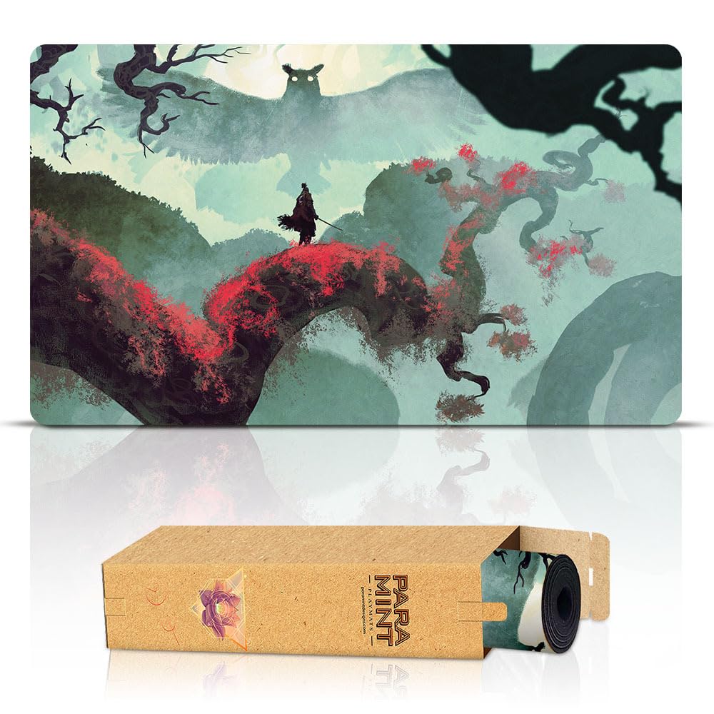 Paramint Sekiro vs. The Deep Forest (Stitched) - MTG Playmat by Anato Finnstark, Sekiro - Compatible with Magic The Gathering Playmat - Play MTG,