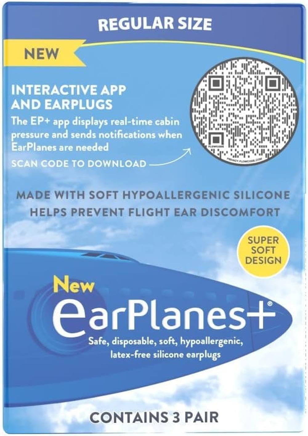 Adult Earplanes by Cirrus Healthcare Earplugs Airplane Travel Ear Protection Bonus Pack (3 Pair) : 3 Pair-image-16