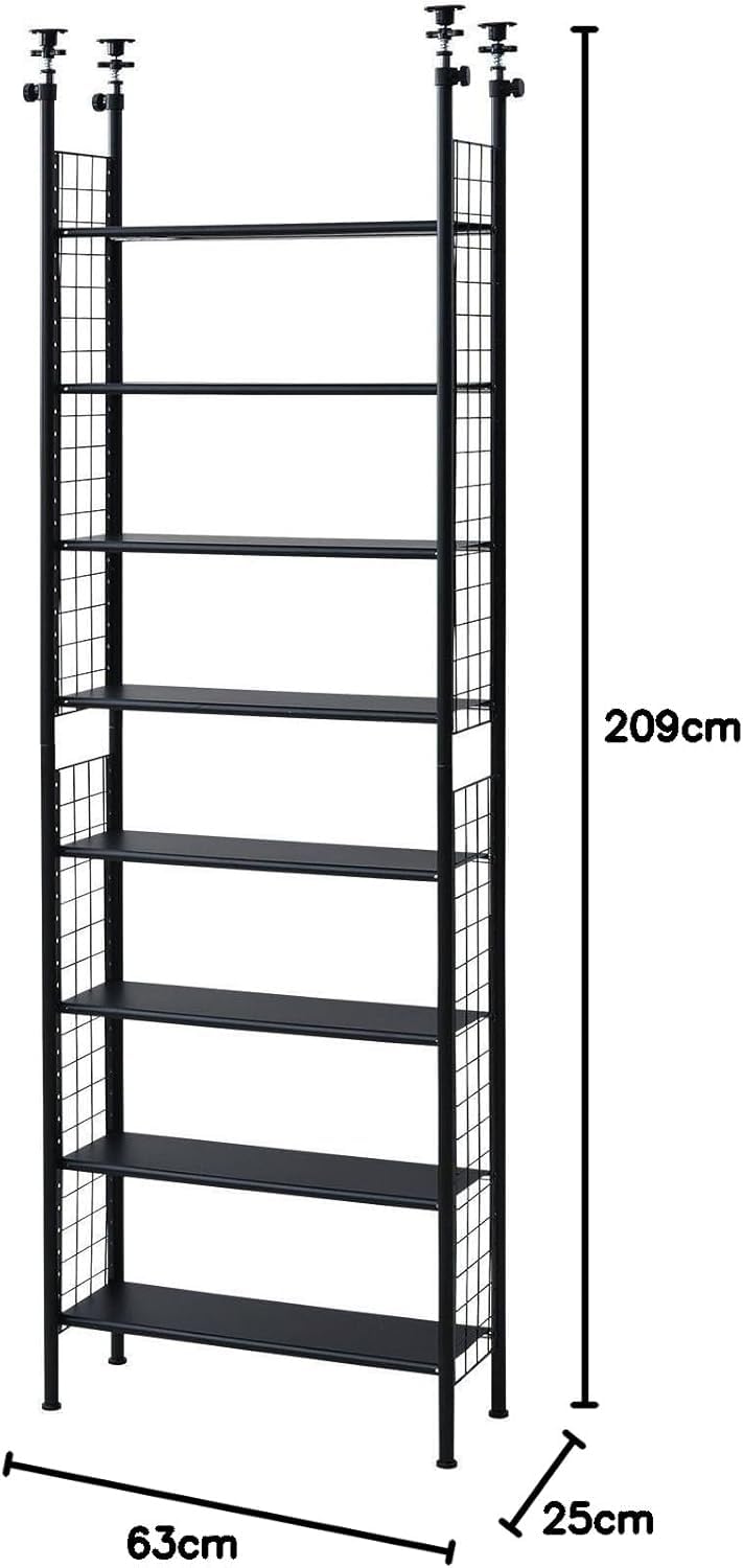 Amazon｜フリーラック (突っ張り) スリム 幅63×奥行25×高さ209-282cm