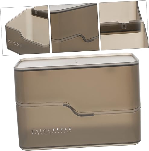 Miniatura 7 de minkissy Caja negra cosmética para dormitorio espejo para organizador de almacenamiento estuche diverso joyero exhibición lápiz labial tapa de