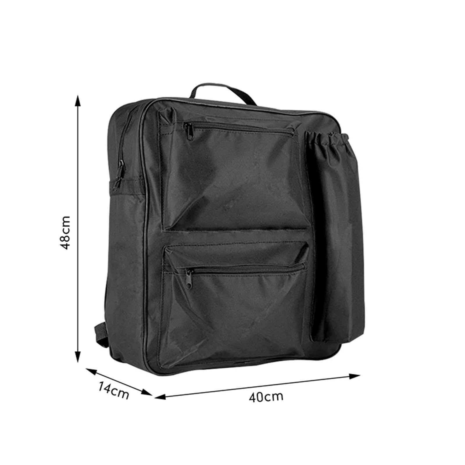 Bolsa trasera for silla de ruedas, gran capacidad, impermeable, tela Oxford negra, for almacenamiento ayuda for discapacitados, mochila for scooter movilidad Mochila para Silla de Ruedas