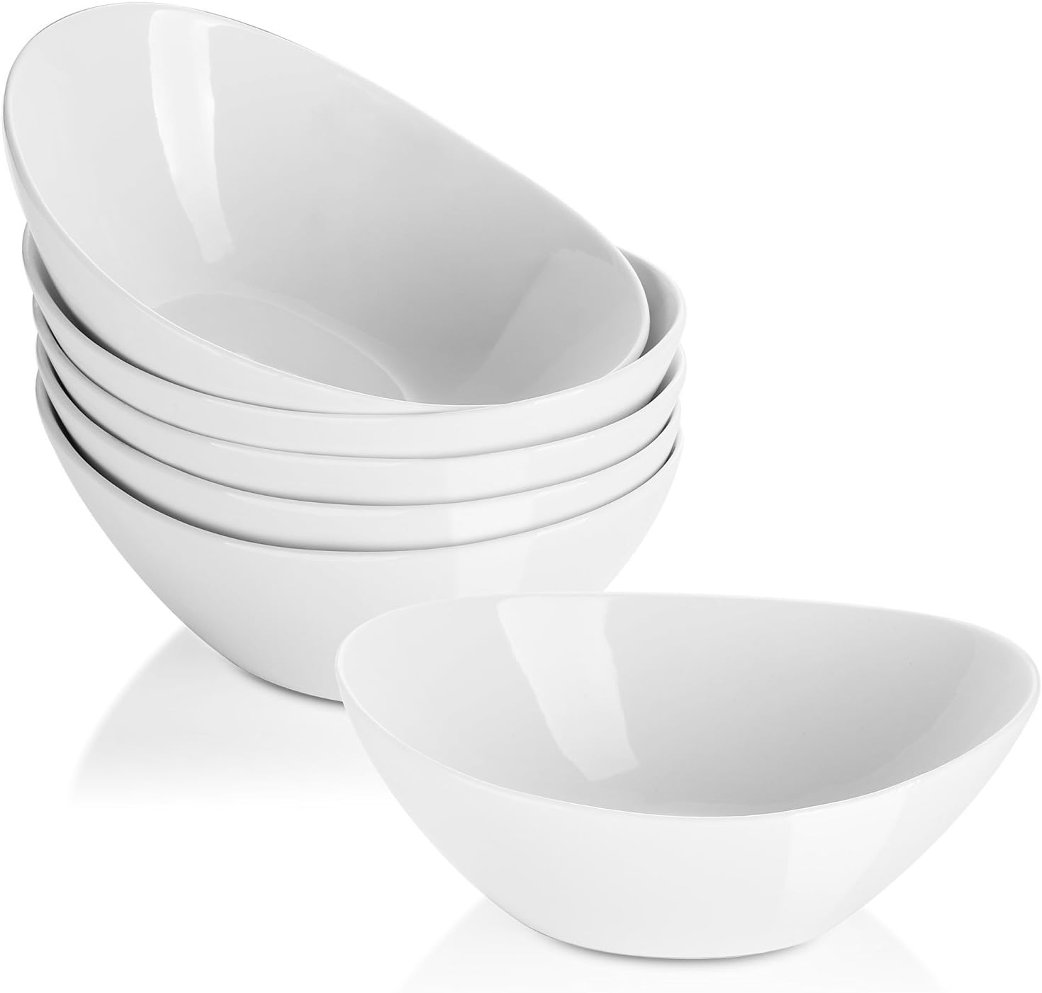 Samsle 19 Ounces Serving Bowls + 10Inch Serving Plates, Stackable Food Server
