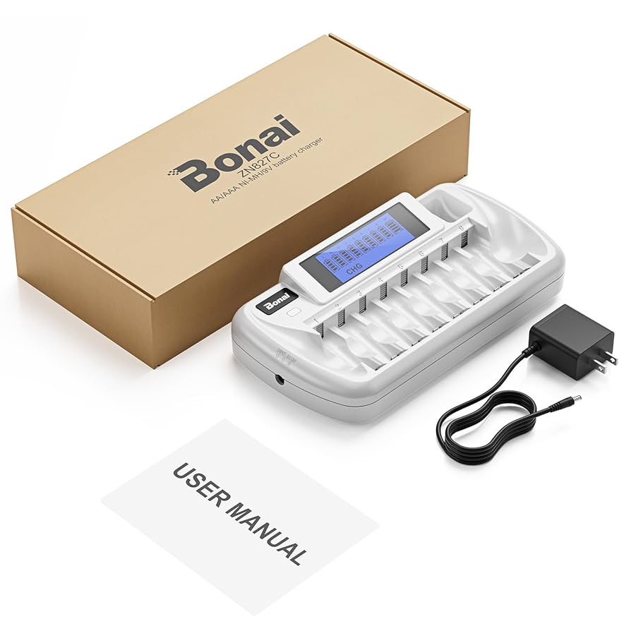 Amazon.com: BONAI 8+1 Bay AA AAA Battery Charger with LCD