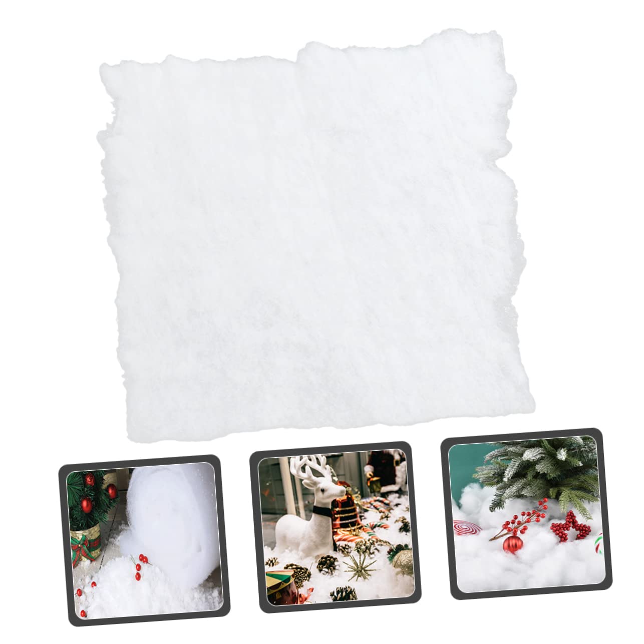 Cabilock 5St Schneedecke kunstschnee Artificial Snow ozdoby bożonarodzeniowe Christmas Decor Weihnachtsdecken Kunstdecke weihnachtsdorf zubehör Flauschige weiße Decke das Haustier