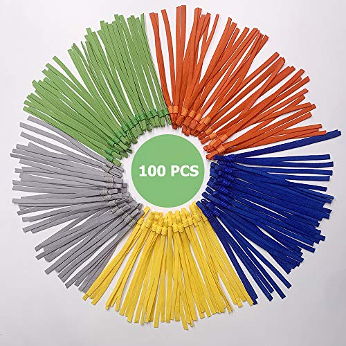 5 Assorted Colors Adjustable Elastic Band String Rope Straps For Mask Sewing, Extra Long 26Cm, 100 Pieces Ear Loops For Making Masks Stretchy Cord With Locks Toggles-Colored #TOP1