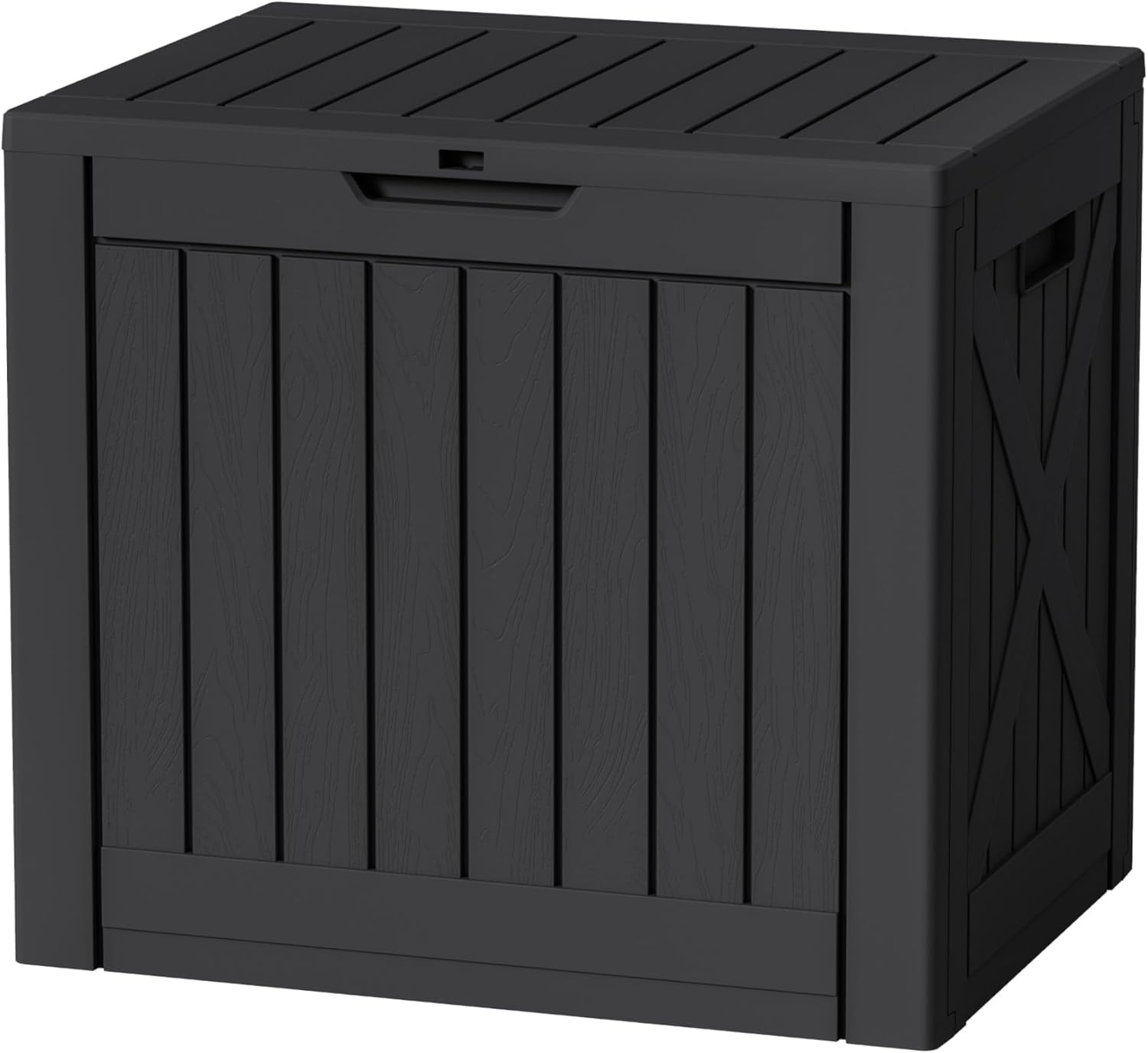 Greesum 40 Gallon Outdoor Package Delivery Box with Lock, Waterproof Secure Parcel Drop Box for Porch, Double-Wall Resin Storage, Black