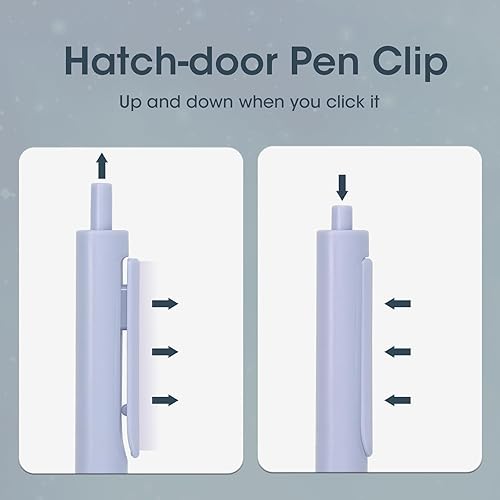 Miniatura 4 de WRITECH Bolígrafos de gel de 0.020 in, 8 unidades, bolígrafos retráctiles silenciosos para diario, dibujo y escritura, sin manchas, ni sangrado