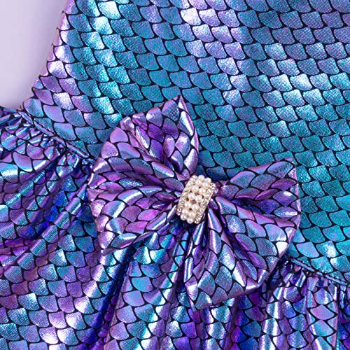 Image of CuteBone Dog Dress Mermaid Girl Puppy Bling Skirt Cat Outfit Small Dogs Costume Pet Clothes for Holiday Beach DD10XS