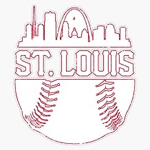 Magnet Vintage St. Louis Baseball Skyline Cardinal Retro Magnet Vinyl Magnetic Sticker 20 mil - Size 5"