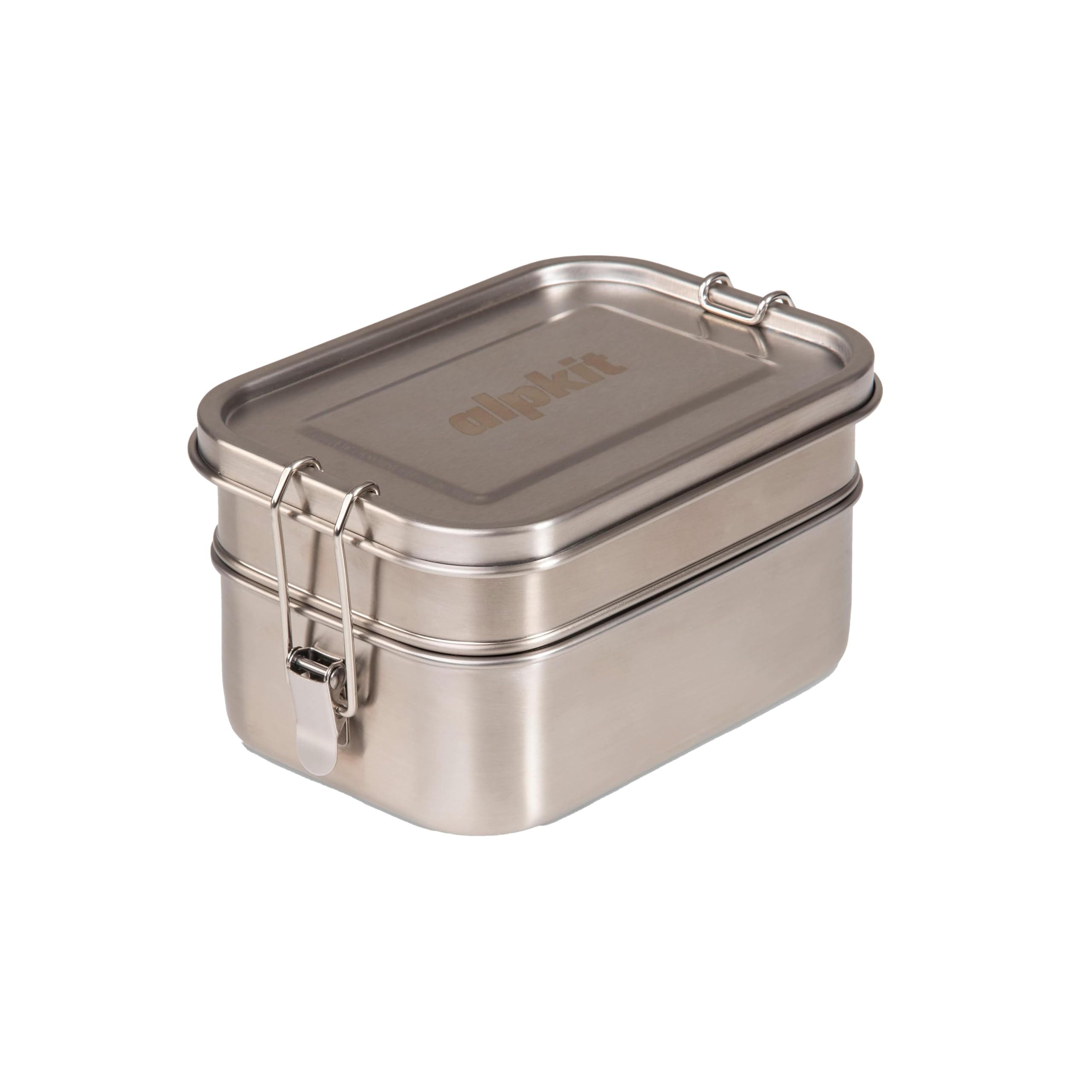 Alpkit Tiffin 1300 2-tier Lunchbox, camping, stainless steel