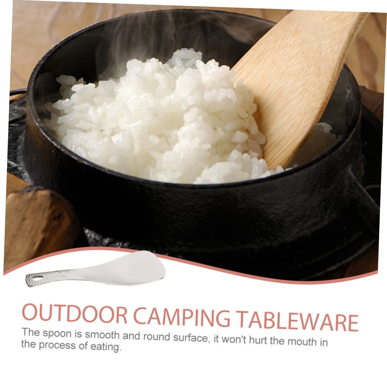 Abaodam 2 Stück Outdoor Camping Titanium Löffel Robuster und Leichter Campingbesteck für Reisen Picknick und Outdoor Aktivitäten Langlebigem zu Reinigen und Korrosionsbeständig für Camper