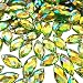 Big Sale 100pcs 7x15mm Horse Eye Shape Crystal AB Color Clear Sew On Acrylic Rhinestones Flatback Fancy Stones Sewing for Clothing Wedding Dress Decorations (Green)