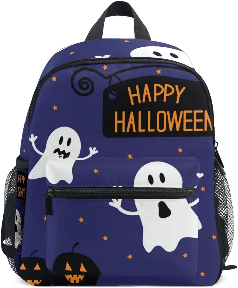 Mochila para niños Fantasmas de Halloween y Calabazas Bolsa de Preescolar de jardín de Infantes para niñas pequeñas Niños