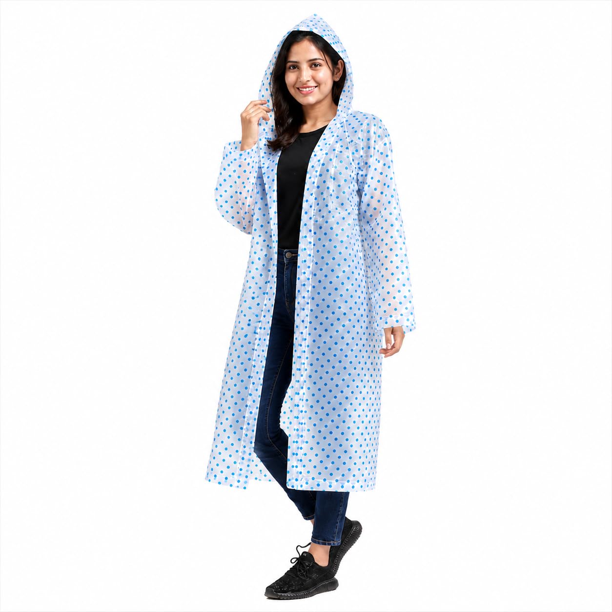 Eco-Friendly EVA Poncho Raincoat for Men & Women | Lightweight Waterproof Hooded Rain Coat | Button Closure | Outdoor Rainwear for Bike, Travel, Hiking & Daily Use-image-7