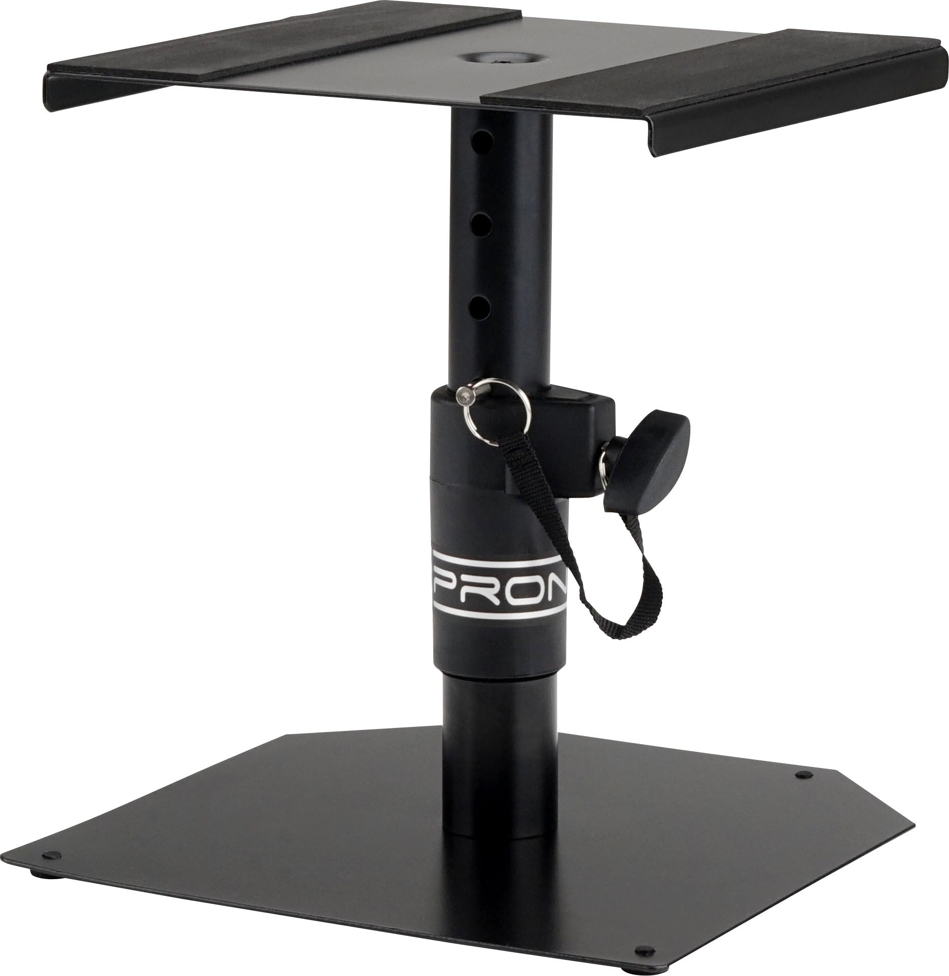 Pronomic SLS-15 Pieds de Table pour Moniteurs de Studio, 2 pieds stables, version basse, réglables 18,5-27,5 cm, surface avec bandes auto-agrippantes, couleur noire.