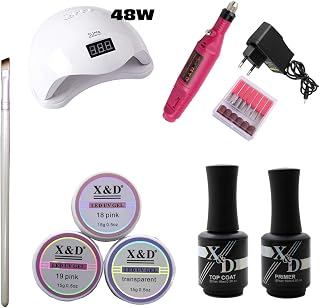 Kit Unha Gel Acrigel Led UV Sun 5 48W Top Coat Primer 591XDR