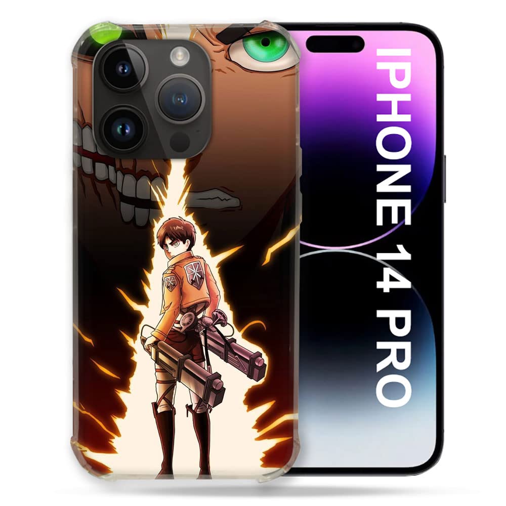 Coque iPhone 14 Pro Attaque des Titans Eren Éclair Cokitec - 4