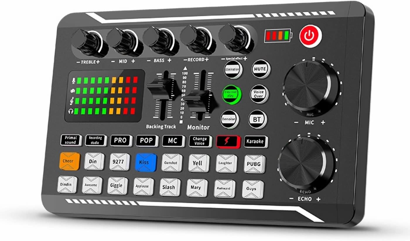 F998 Podcast Recording Equipment with Podcast Mixer,Voice