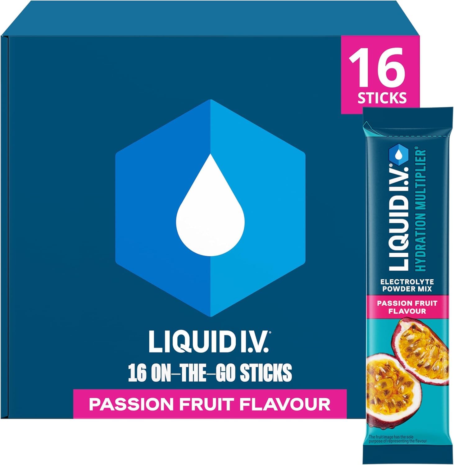 Liquid I.V. Hydration Multiplier Electrolyte Powder Mix, Lemon Lime Flavour, Electrolytes with 7 Vitamins & Minerals for Fast Hydration & Energy, Vegan and Gluten Free, 16 Sachet Sticks — view 14