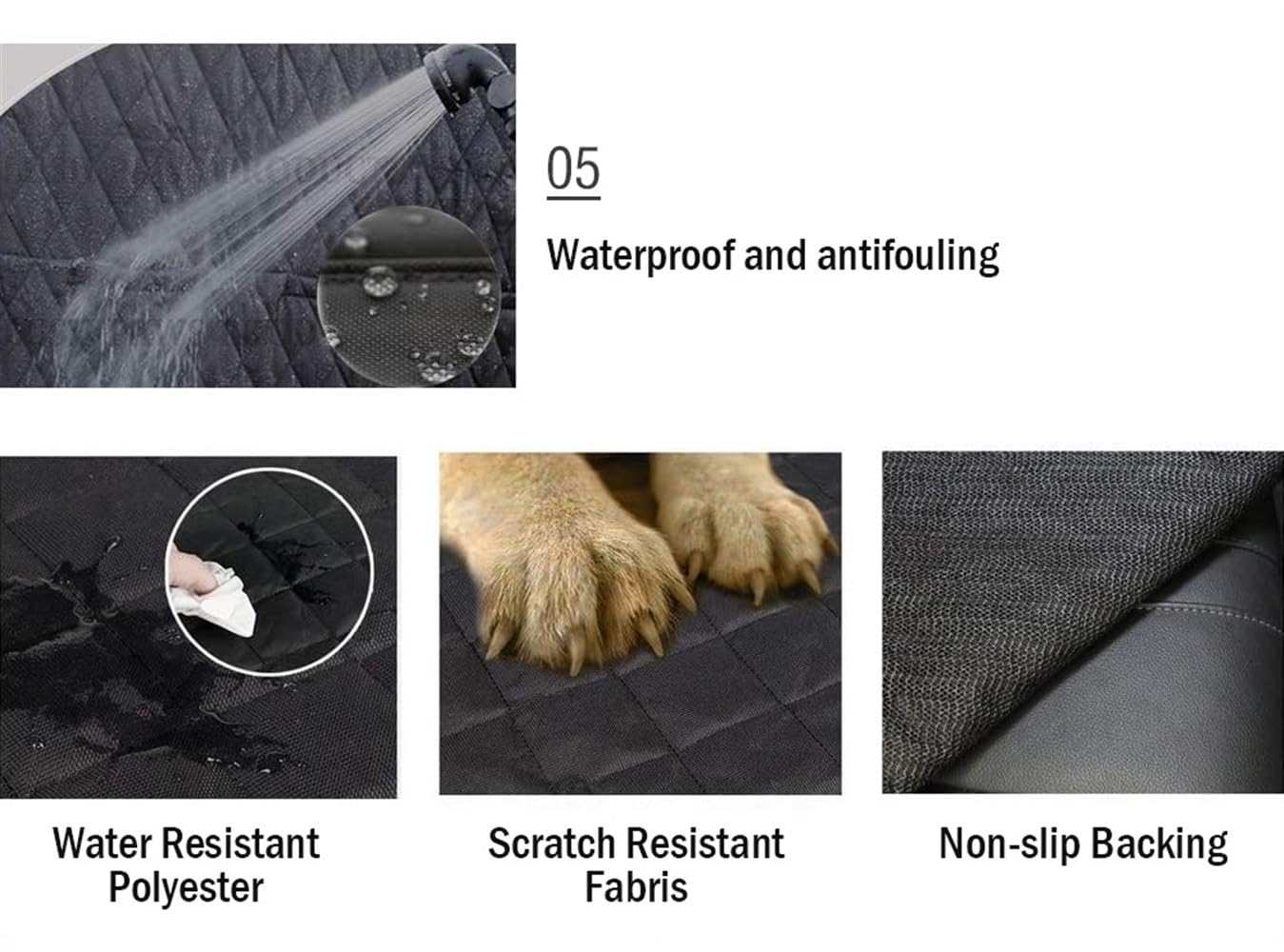 Funda Asiento Coche Perro Funda de Asiento de Coche para Perros Pet Travel Dog Carrier Hamaca Protector de Asiento Trasero de Coche Cubre Asientos Coche Perro