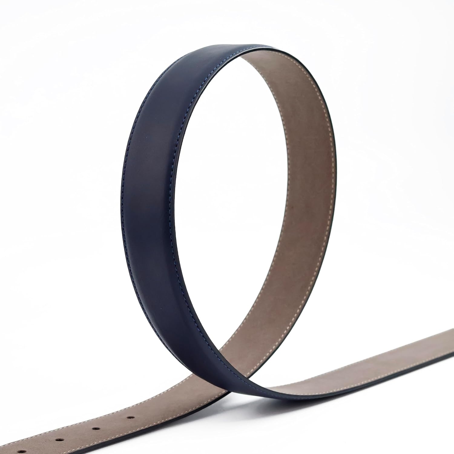 Eagle Epic Mens Belts Leather Classic Belts for Men, Men's Dress Navy Belt Work Belt for Suits, Gift for Men Size 42 - Image 2