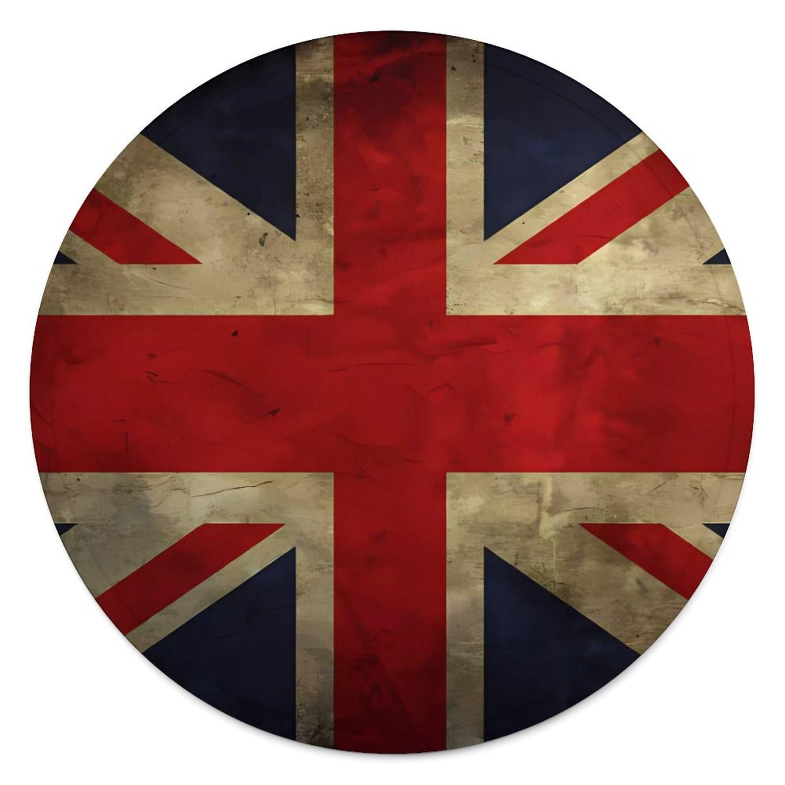 Drap de plage rond haut de gamme en microfibre de coton motif British